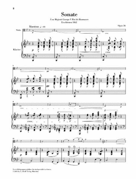 Viola Sonata in B-Flat Major, Op. 36