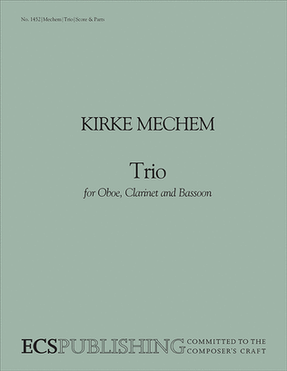 Book cover for Trio for Oboe, Clarinet, & Bassoon