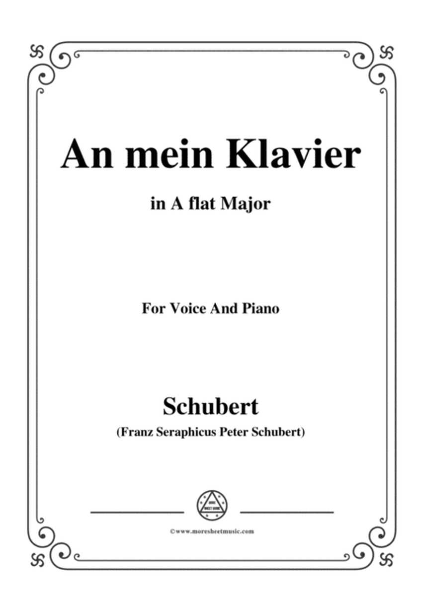 Schubert-An mein Klavier,in A flat Major,for Voice&Piano image number null