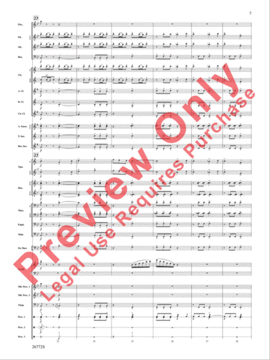 March: The Lion's Gate (Movement 1 from Sea to Sky) Concert Band scores gallery preview page 8
