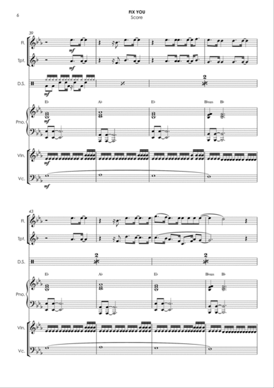 Fix You Small Ensemble scores gallery preview page 6