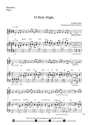 Book cover for O Holy NIght - Christmas Carol - Marimba and Piano