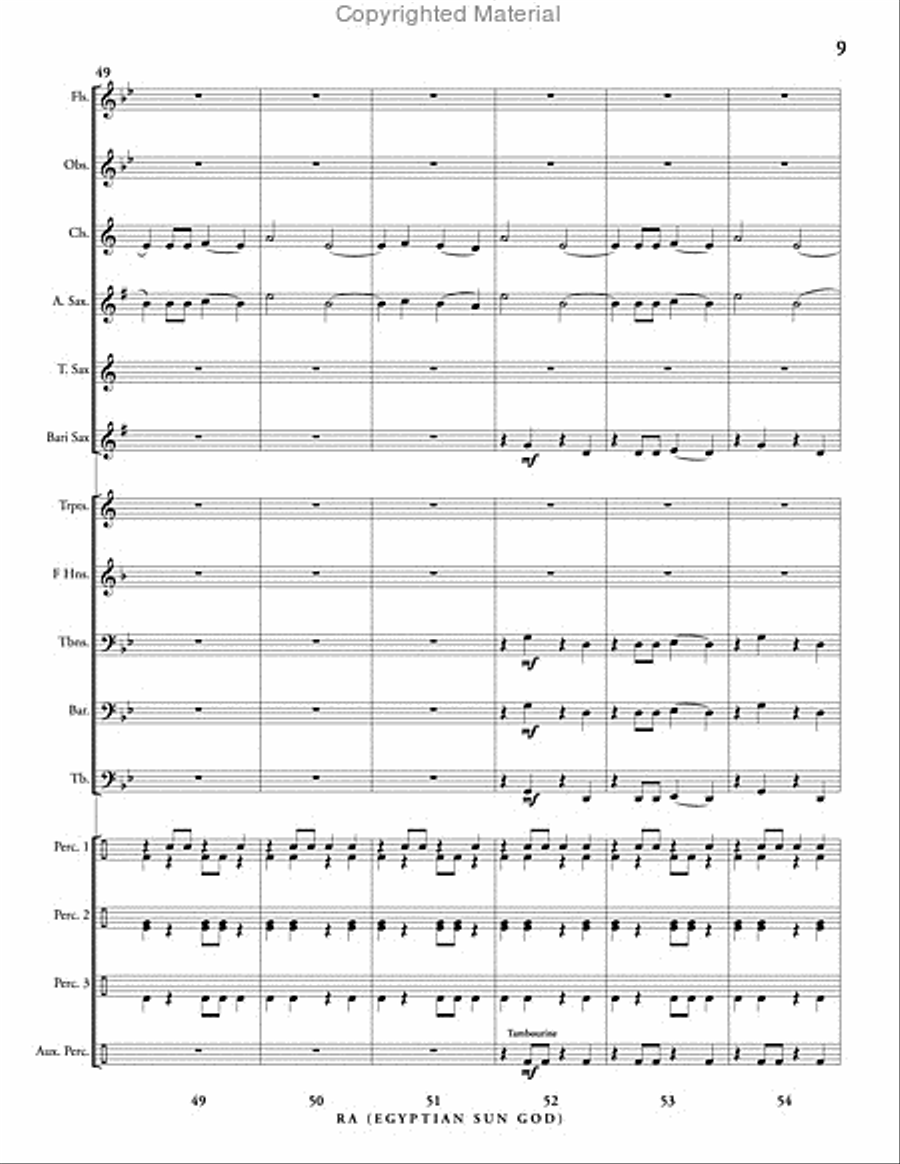 Ra: Egyptian Sun God Ra: Egyptian Sun God Concert Band scores gallery preview page 10