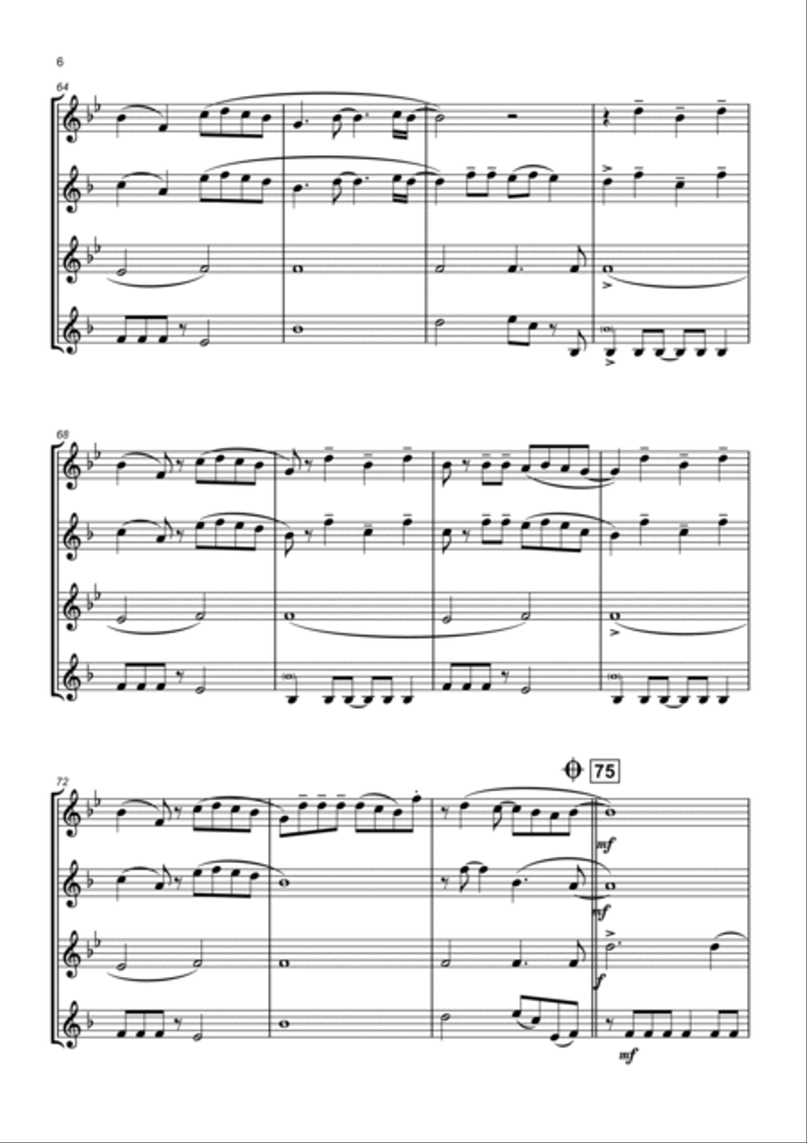 Enchanted Saxophone Quartet scores gallery preview page 6