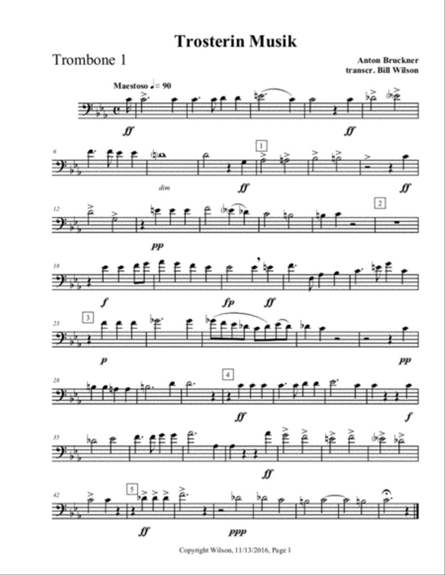 Trosterin Musik Brass Quartet scores gallery preview page 6