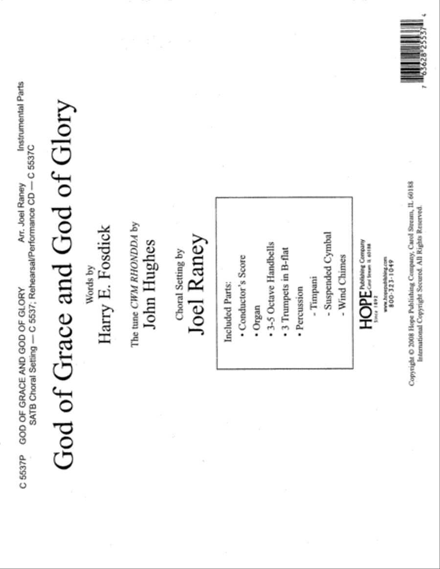 God of Grace and God of Glory Handbell Choir scores gallery preview page 1