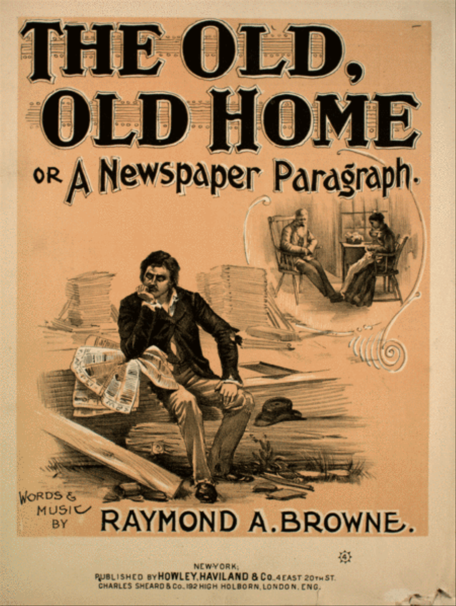 The Old, Old Home, or, A Newspaper Paragraph Voice scores gallery preview page 1