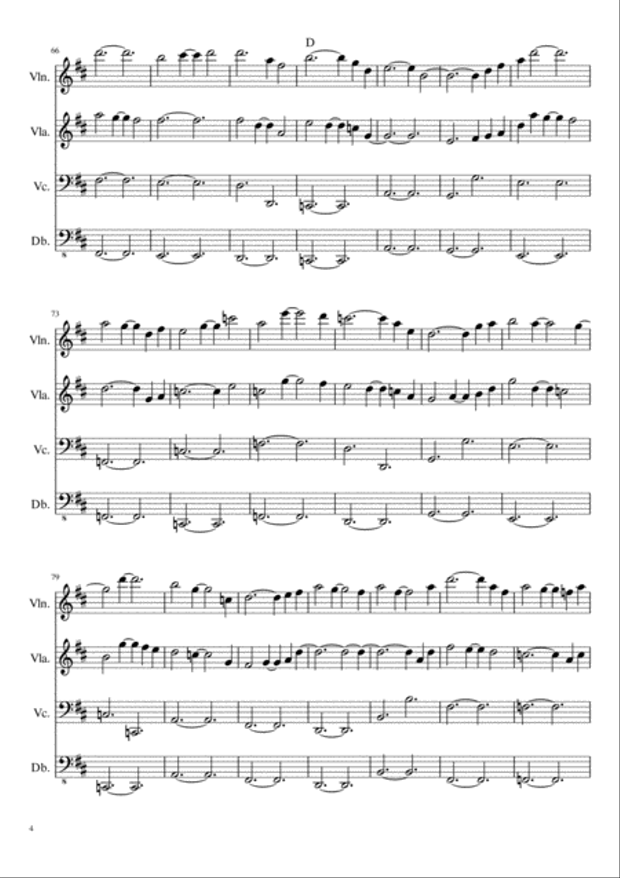 Arcadia - String Quartet in D Major String Quartet scores gallery preview page 4