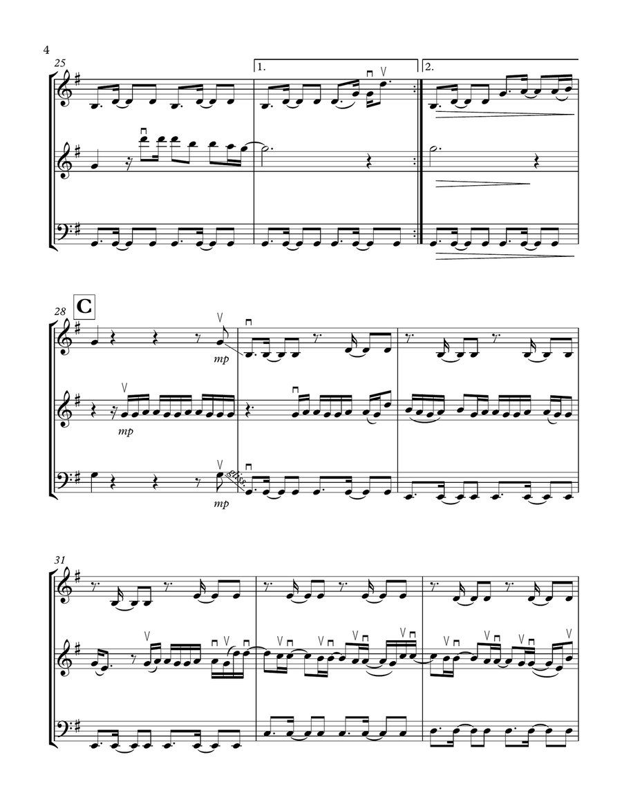 I Don't Care String Trio scores gallery preview page 4