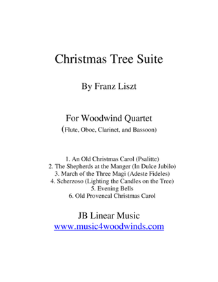 Book cover for Franz Liszt "Christmas Tree Suite" for Woodwind Quartet