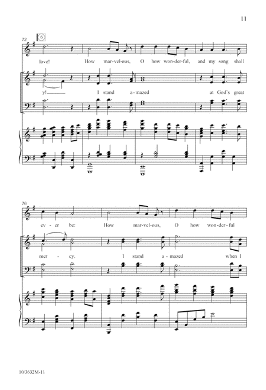 I Stand Amazed 4-Part scores gallery preview page 12