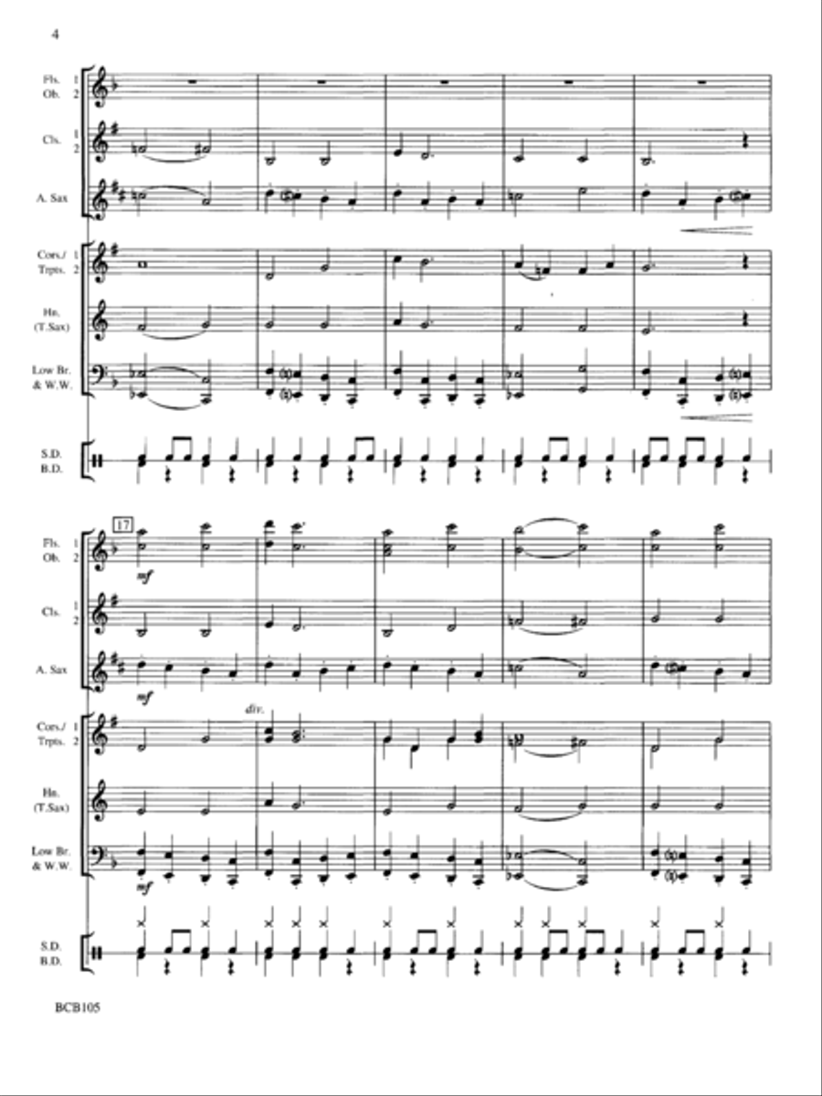Fanfare And Procession Concert Band scores gallery preview page 3