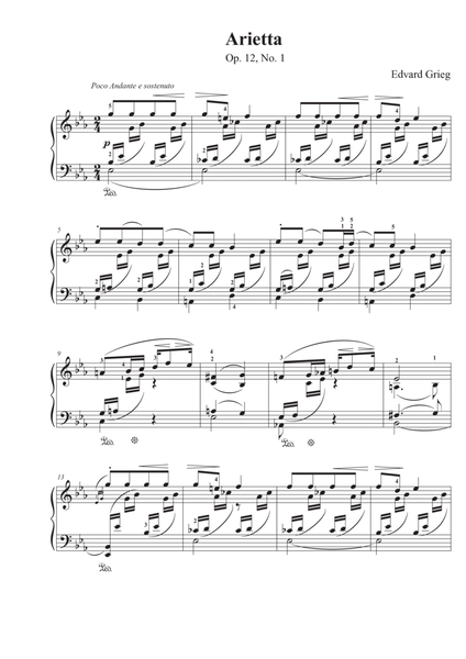 Arietta - Op. 12, No. 1 - Edvard Grieg image number null