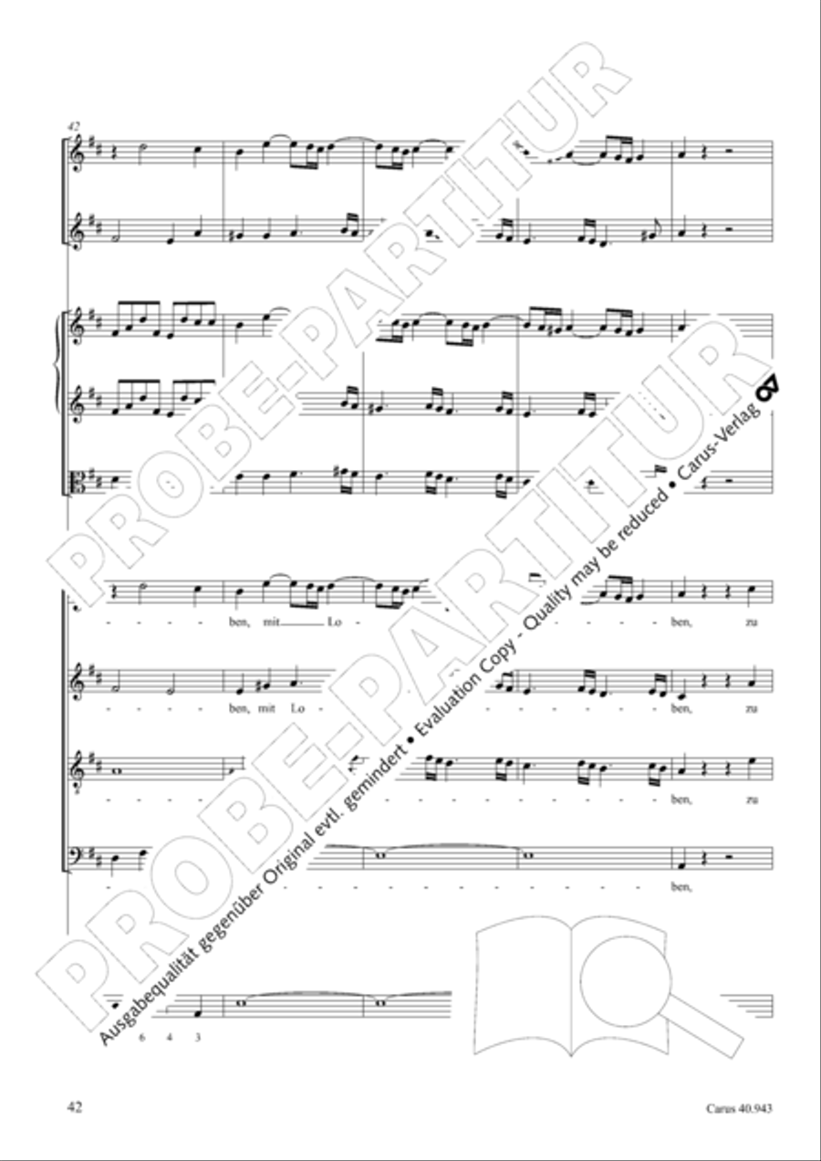 Shout to the Lord, all the earth (Jauchzet dem Herrn, alle Welt) 4-Part scores gallery preview page 49