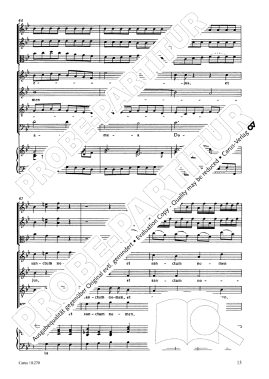 Magnificat in B flat major 4-Part scores gallery preview page 14