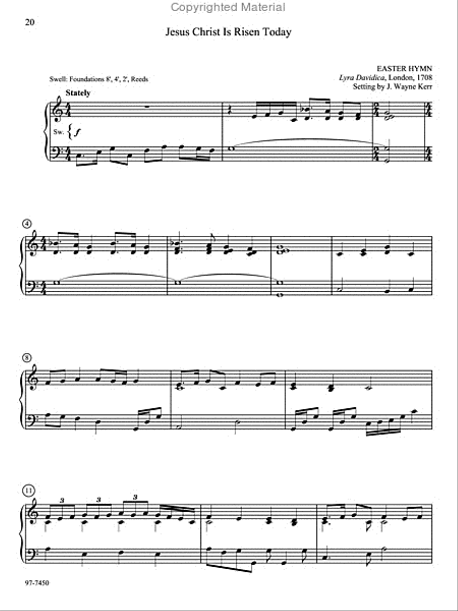 Were You There: Easy Hymn Preludes for Palm Sunday, Holy Week, and Easter Organ scores gallery preview page 10