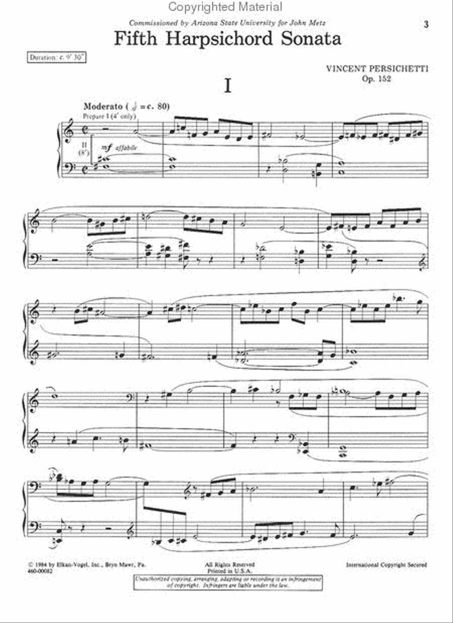 Fifth Harpsichord Sonata Chamber Music scores gallery preview page 2