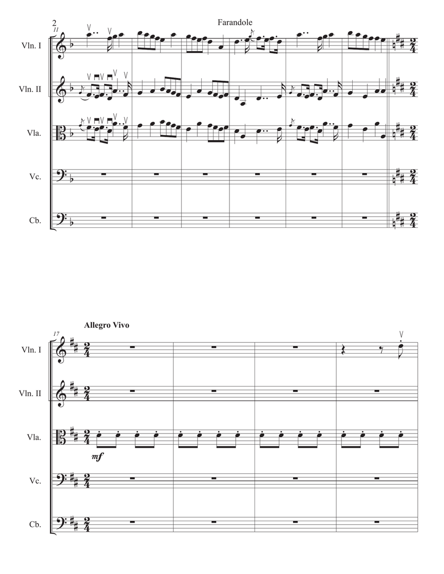 Farandole From L'Arlesienne Suite No. 2 by Bizet for String Orchestra String Orchestra scores gallery preview page 2