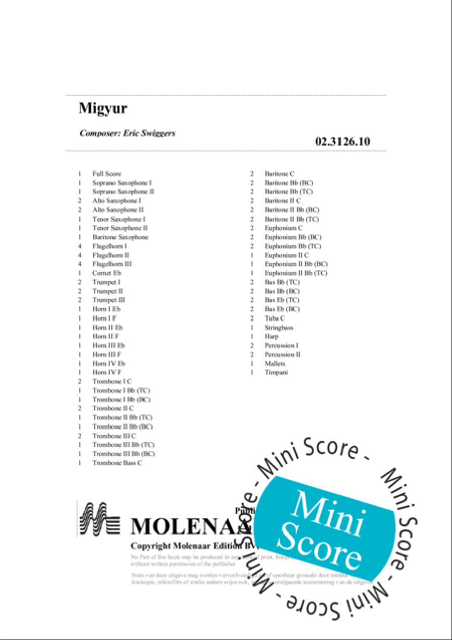 Migyur Fanfare Band scores gallery preview page 4
