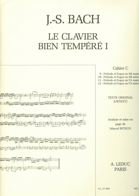 Le Clavier Bien Tempere Vol.1c (piano Solo)