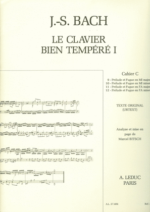 Book cover for Le Clavier Bien Tempere Vol.1c (piano Solo)