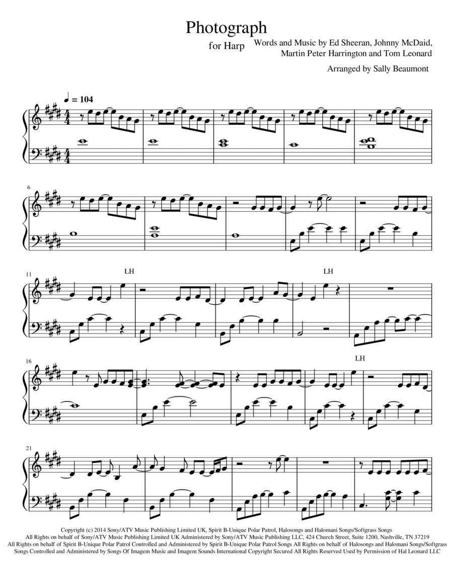 Photograph Harp scores gallery preview page 1