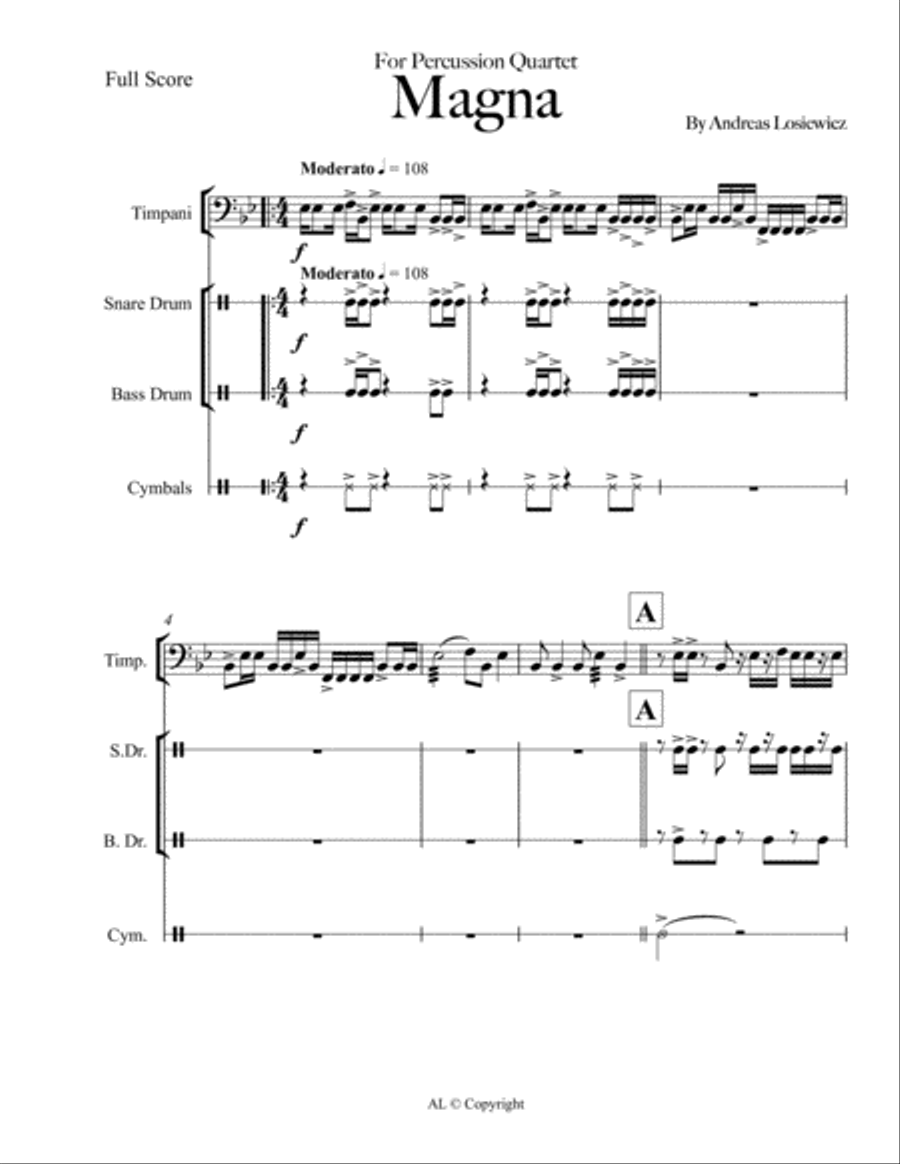 Magna Percussion Ensemble scores gallery preview page 2
