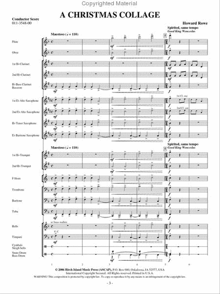 A Christmas Collage A Christmas Collage Concert Band scores gallery preview page 2