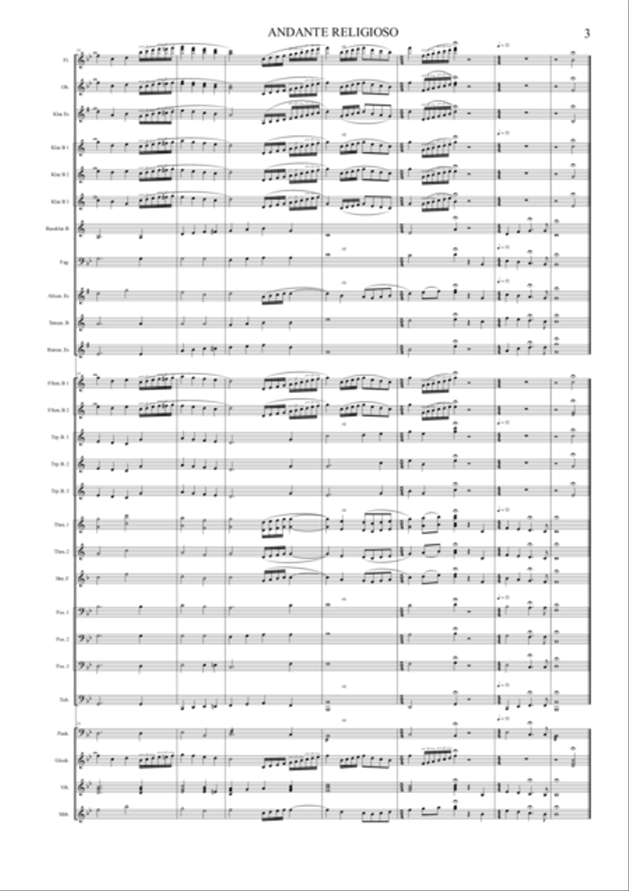 Andante Religioso Andante Religioso Concert Band scores gallery preview page 3