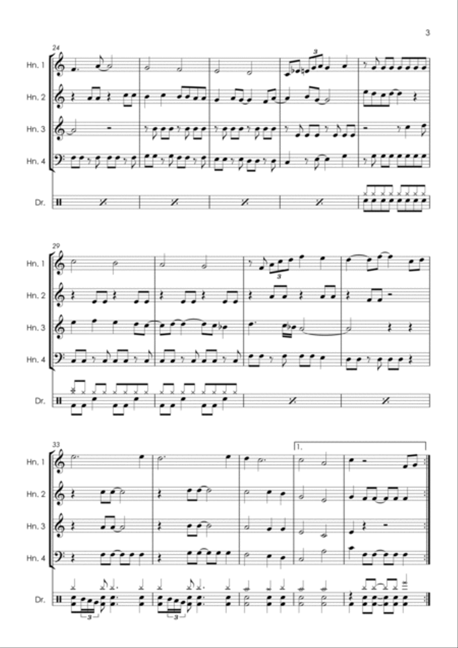 I Wish It Could Be Christmas Every Day Horn scores gallery preview page 5