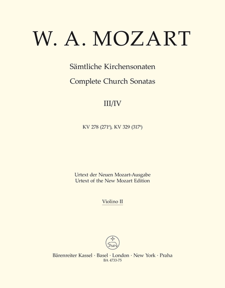 Complete Church Sonatas. Volume 3/4