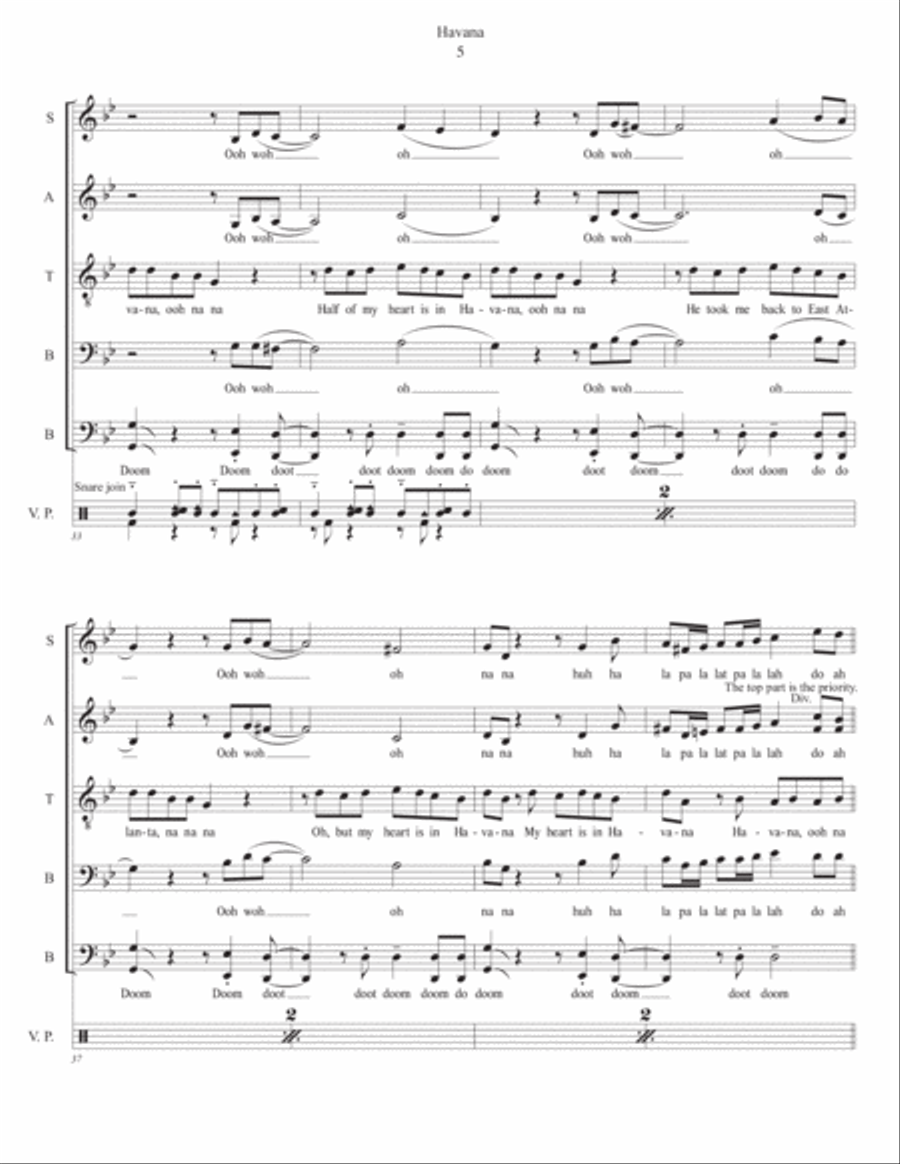 Havana Havana 4-Part scores gallery preview page 5