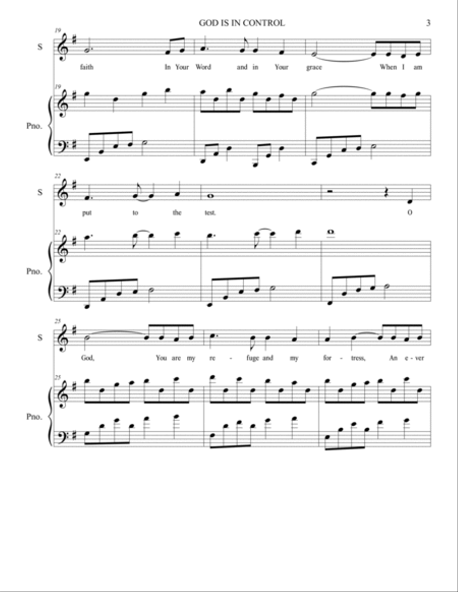 God Is In Control Voice scores gallery preview page 3