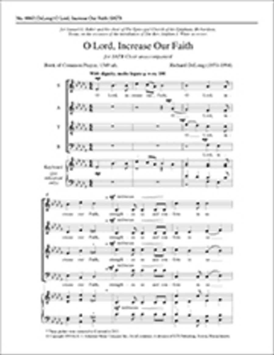 O Lord, Increase Our Faith 4-Part scores gallery preview page 1
