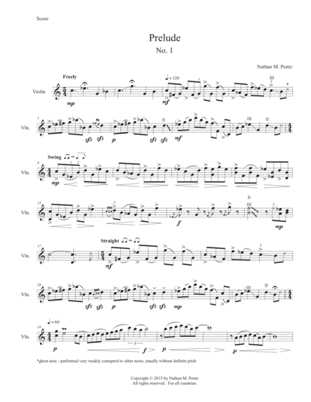 Prelude for Solo Violin image number null