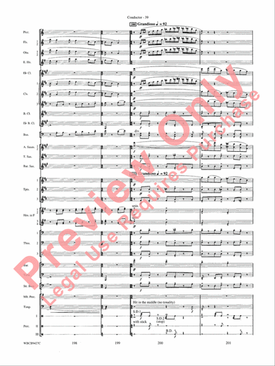 An American in Paris Concert Band scores gallery preview page 41