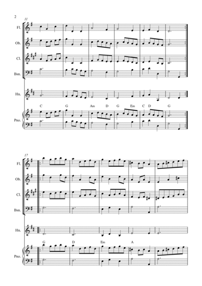 Minuet In G Major (with piano and chords) image number null