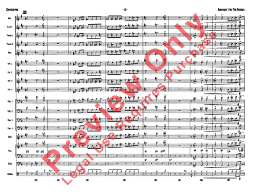 Swingin' for the Fences Jazz Ensemble scores gallery preview page 17