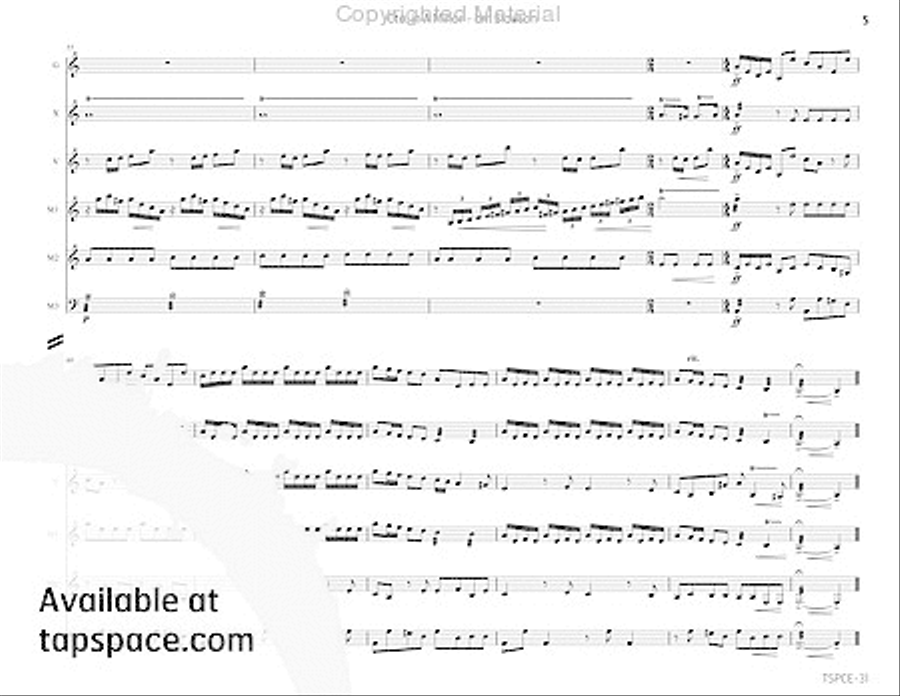 Concerto in A Minor Percussion Ensemble scores gallery preview page 10