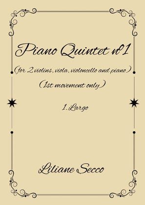 Book cover for Largo - 1st Movement of Piano Quintet nº1
