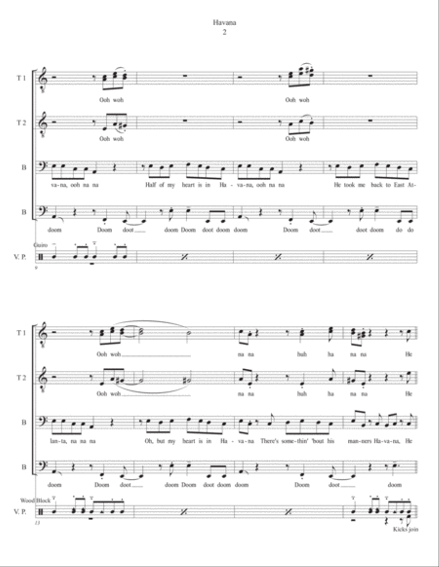 Havana Havana TTBB scores gallery preview page 2