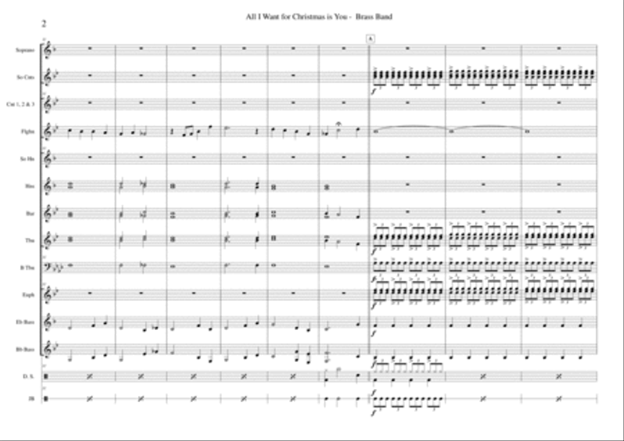 All I Want For Christmas Is You Brass Ensemble scores gallery preview page 2