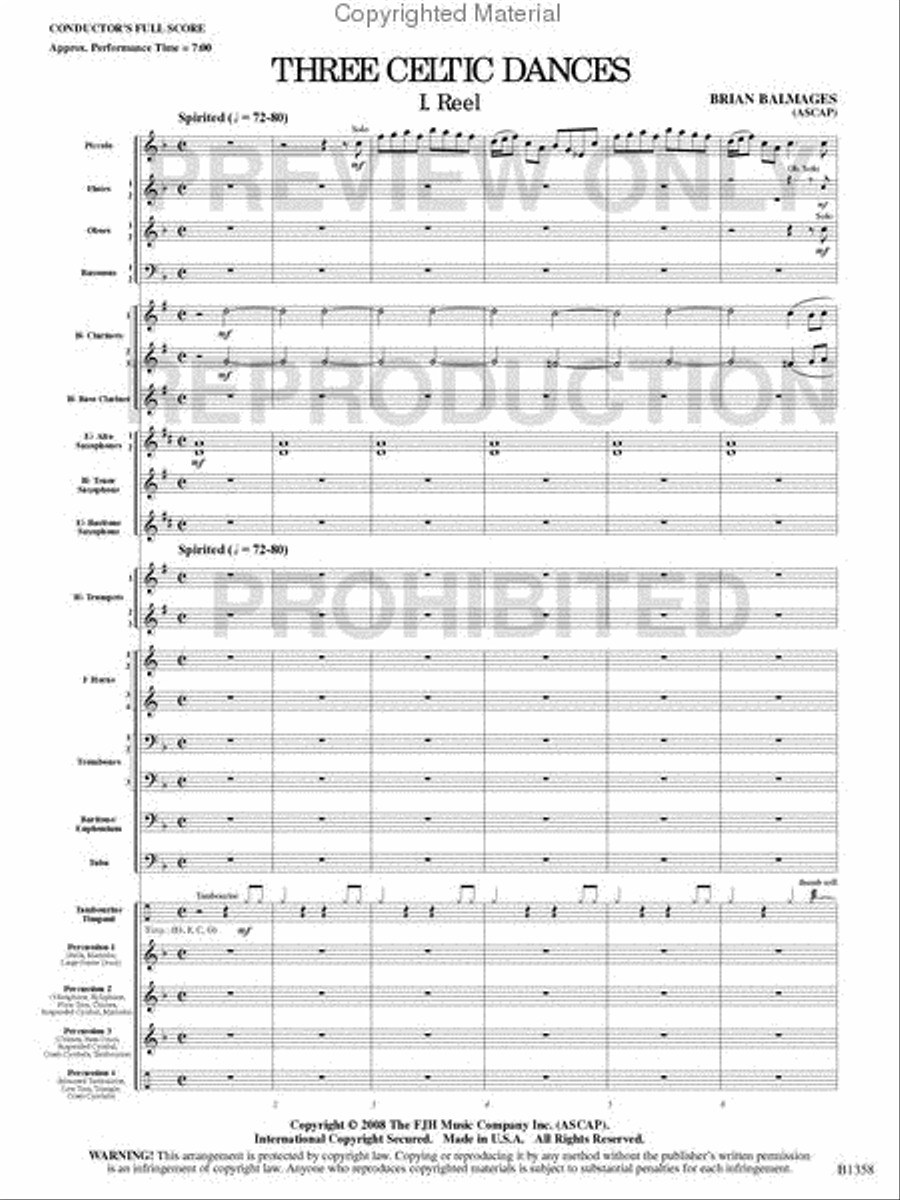 Three Celtic Dances Three Celtic Dances Concert Band scores gallery preview page 2