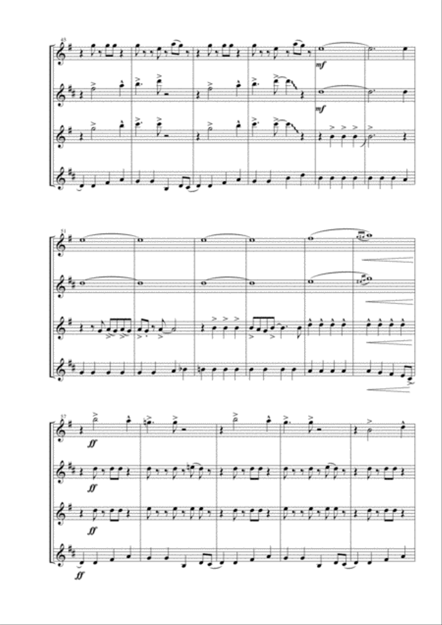 Everybody Needs Somebody To Love Woodwind Quartet scores gallery preview page 6