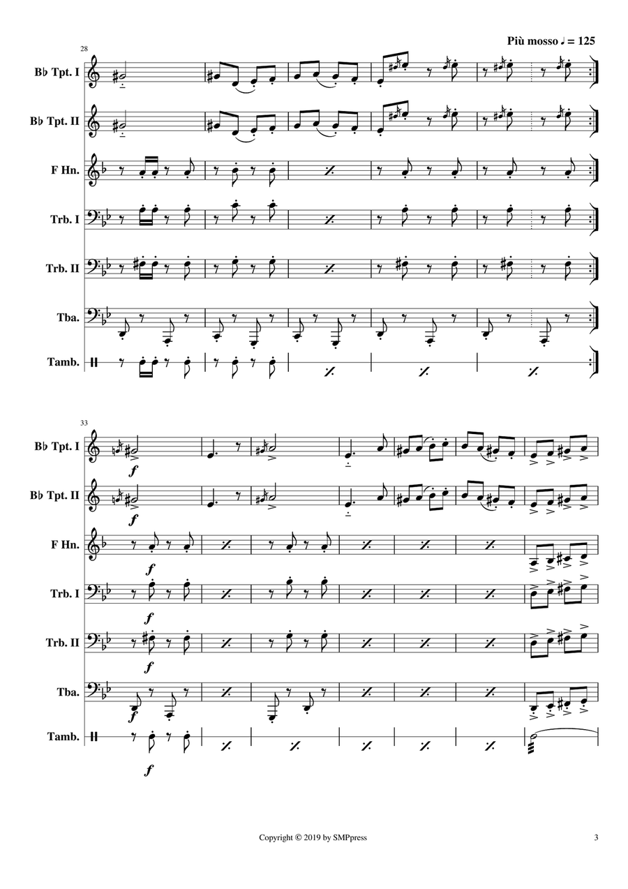 Freilach - A Joyful Yiddish Dance Brass Ensemble scores gallery preview page 3
