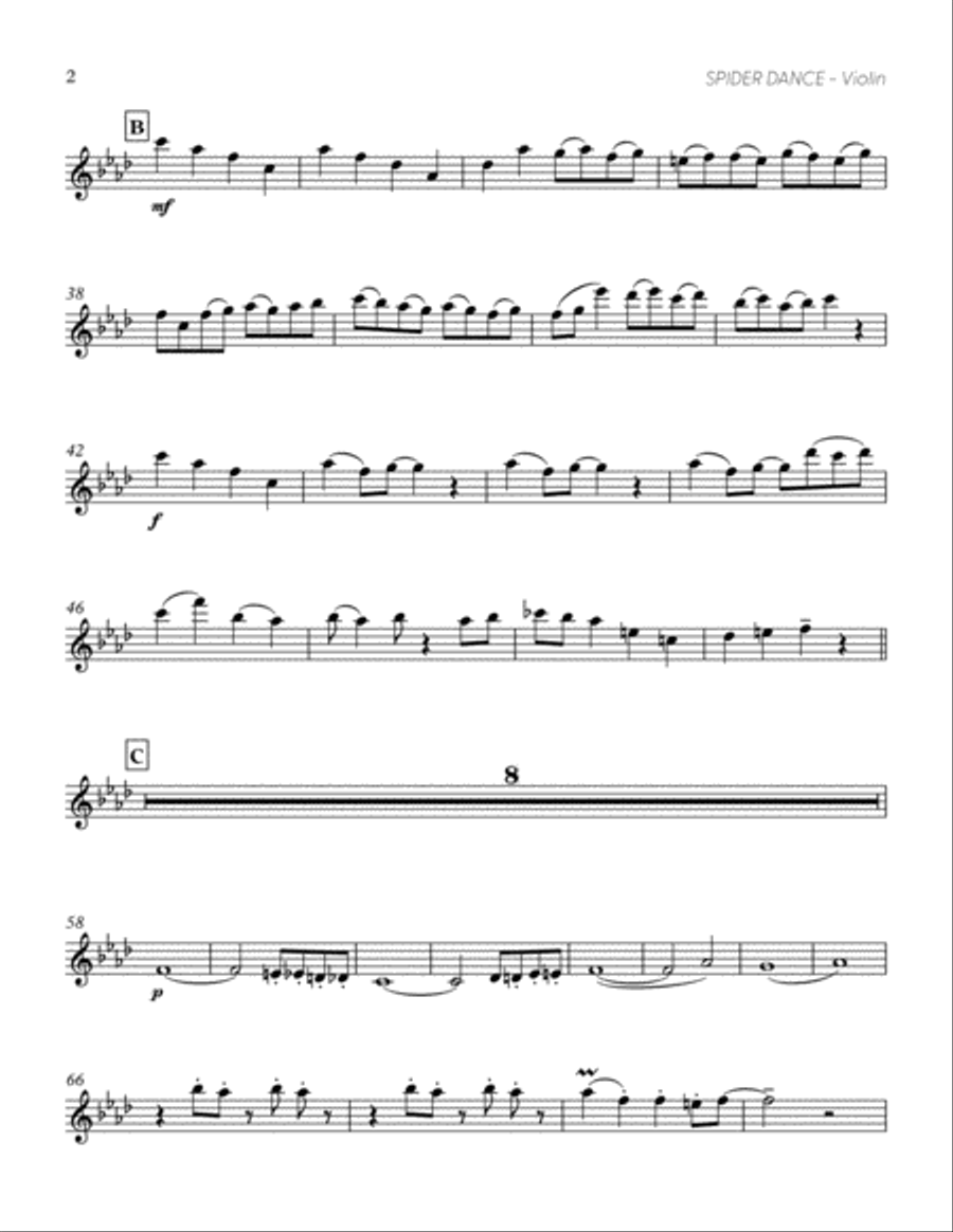 Spider Dance (from UNDERTALE) (for Solo Violin with Piano Accompaniment) Violin Solo scores gallery preview page 2