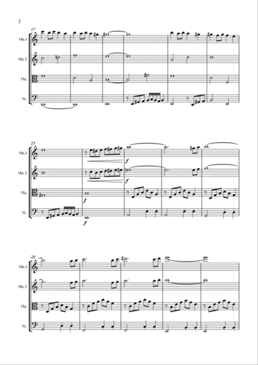 Misirlou (Traditional Greek) - String Quartet - Pulp Fiction String Quartet scores gallery preview page 3