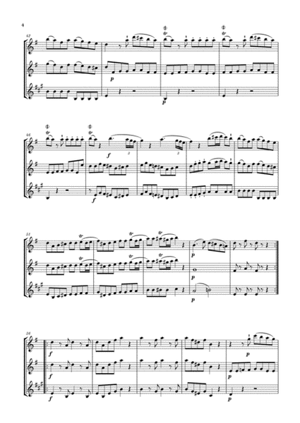 Eine Kleine Nachtmusik for 2 Oboes and Bass Clarinet image number null