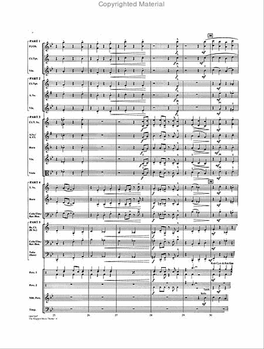 The Muppet Show Theme Concert Band scores gallery preview page 5