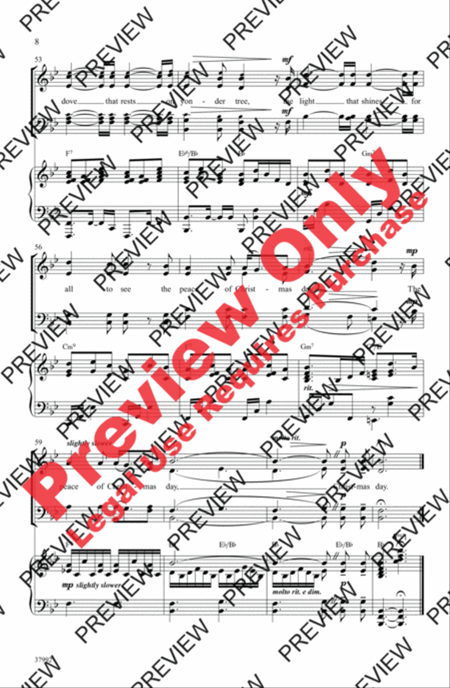 The Peace Carol 4-Part scores gallery preview page 8